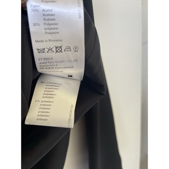St. Emile Women’s Black Pantsuit Blazer Jacket & Trousers Set Size 6 Two-Button - Picture 8 of 14